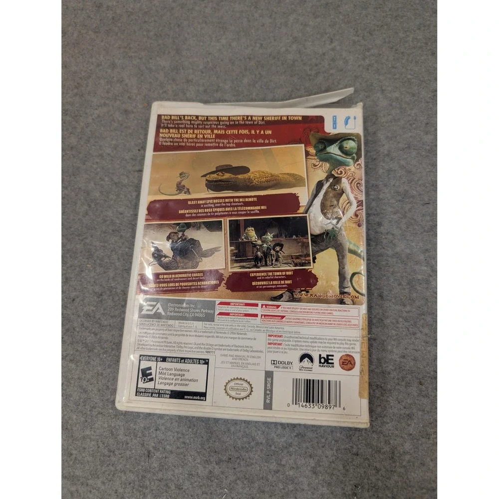 Rango The Video Game Nintendo Wii EA Paramount Action Adventure 2011 - Picture 3 of 3